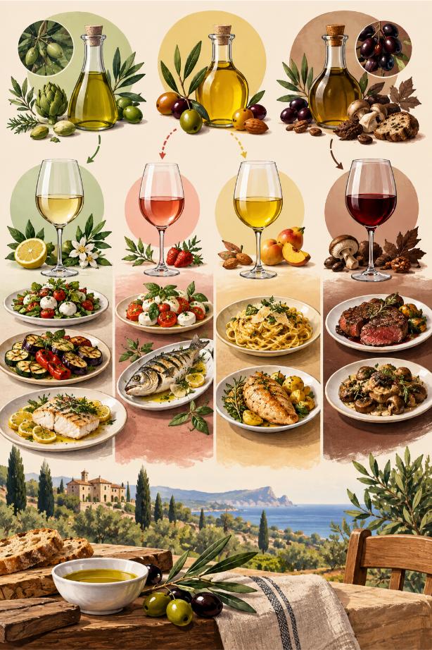 accord huile olive vin